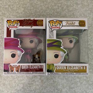 Pair of Beloved Funko Pop! Royal Family-Funko Pop Queen Elizabeth II #01